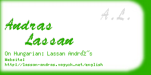 andras lassan business card